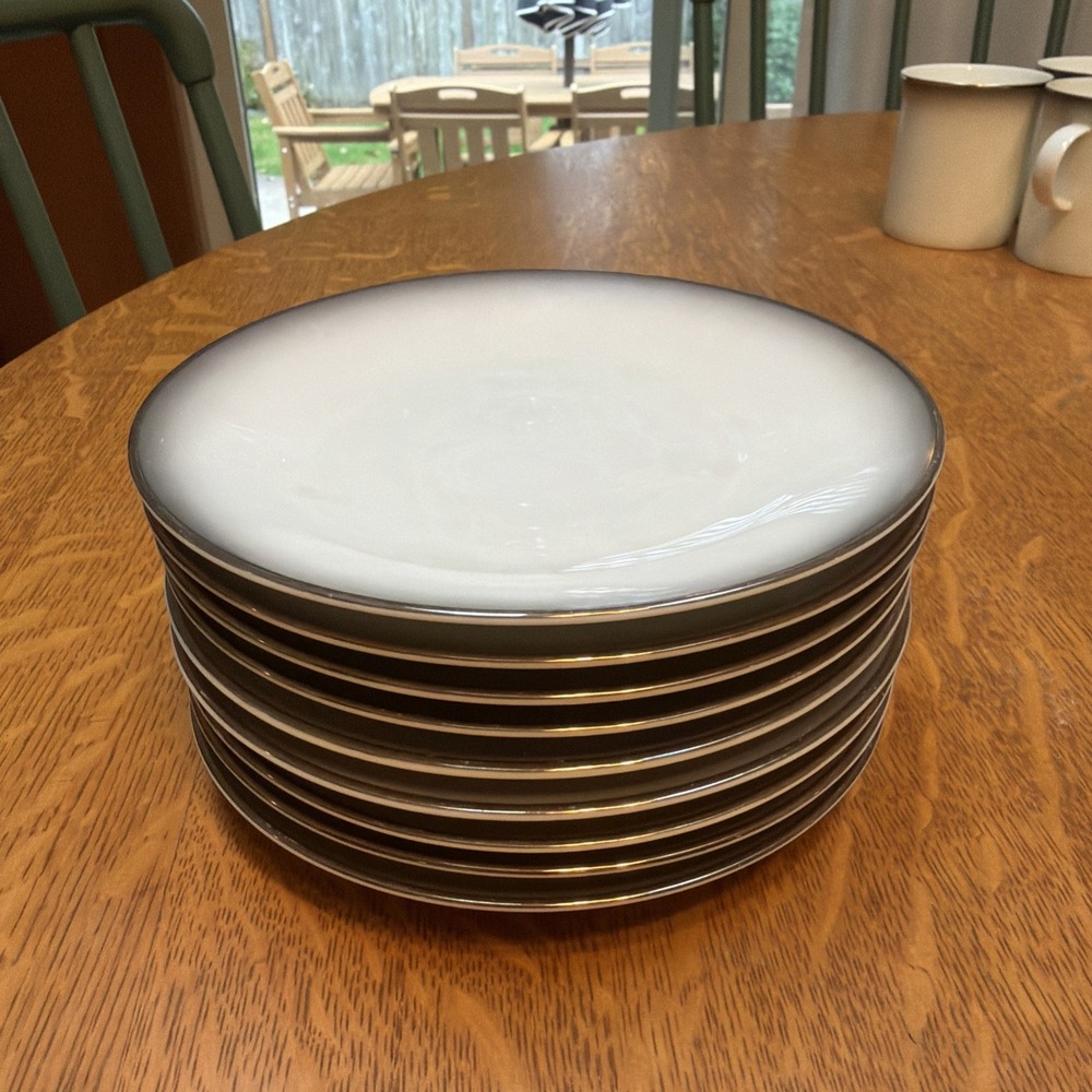 Rosenthal Evensong Set Of 9 Dessert Plates 6" Platinum Edge